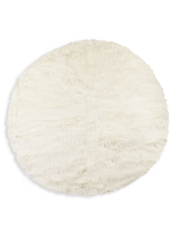 Luxe Faux Fur Arlington Circular Faux Fur Rug